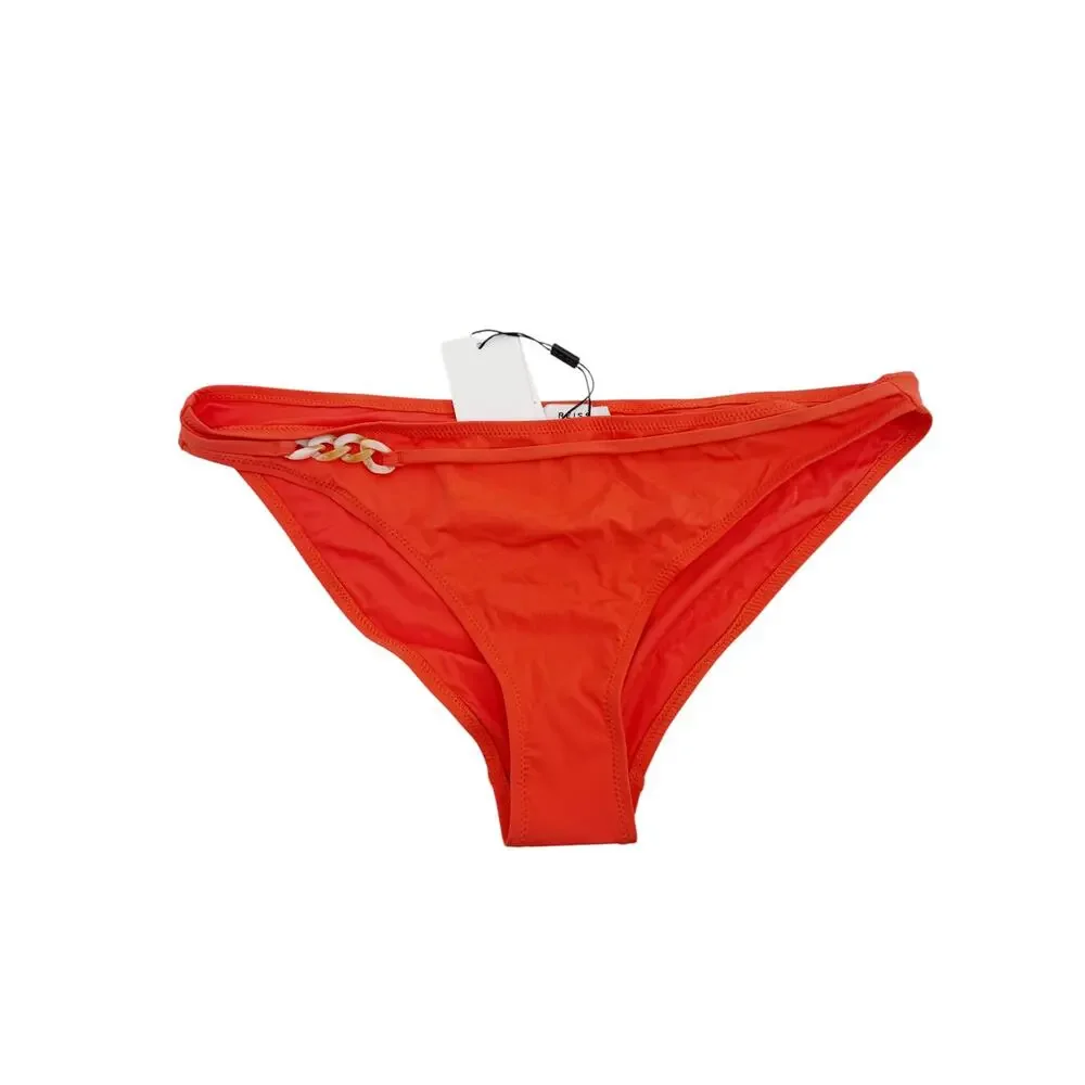 REISS Myra Tanga Bikini Bottoms Size 8 NEW Coral Swimwear Separates Swim